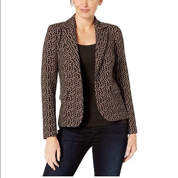 Elliott Lauren Spot Check One-Button Blazer - Picture 2 of 3